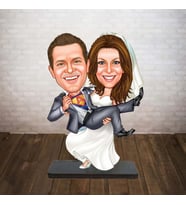 KİŞİYE ÖZEL KARİKATÜR süper gelin damat BİBLOSU