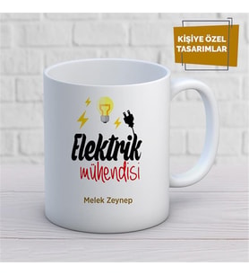 Kişiye Özel İsim Yazılabilir Elektrik Mühendisi Kupa Bardak