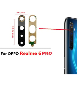 Oppo Realme 6 PRO Arka Kamera Camı Lens Yapışkanlı