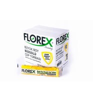 Florex 60 Litre Büzgülü Limon Kokulu Sarı Çöp Torbası Poşeti / 65 x 70 Cm. - 10x25 Rulo / Koli