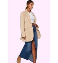 Kadın Maxi Denim Etek Kemerli Kalem Kalıp Pamuklu Günlük Stil Hafta Sonu Dayanıklı Malzeme (Mavi)