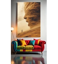 SİNİRLİ FIRTINA V1 Ev Duvar Salon Güzellik Salonu Ofis Dükkan Dekarasyon Kanvas Tablo (Çok Renkli)