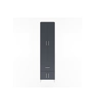 Hyperion Dolap 5 Raflı Tek Çekmeceli 4 Kapaklı 60x44x243 Antrasit-Antrasit