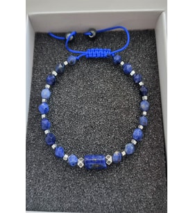 LAPİS LAZULİ, SODALİT, HEMATİT DOĞALTAŞ BİLEKLİK