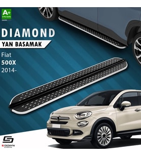 S-Dizayn Fiat 500X Diamond Krom Yan Basamak 173 Cm 2014 Üzeri