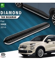 S-Dizayn Fiat 500X Diamond Krom Yan Basamak 173 Cm 2014 Üzeri
