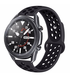 Xiaomi Mi Watch Color 1 / 2 Kordon Delikli Spor Kordon (Siyah)