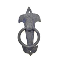 Antika Tarz Dekoratif Pirinç Lale Kapı Halkası - 165x70mm, Oksit