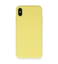 Apple İphone Xs Max Kılıf Nano İçi Kadife Silikon - Mat Sarı