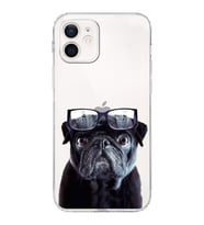 PrintiFy iPhone 12 ile Uyumlu Köpek 3 Kamera Korumalı Şeffaf Kılıf