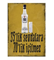 ekart 35Lik Sevdalara 70Lik İçilmez Tasarım Mdf Tablo 15cmX 22cm