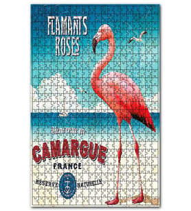 Cakapuzzle Camargue Filamingolar Görseli Puzzle Yapboz MDF (Ahşap) (120 Parça)