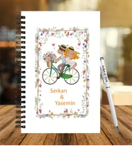 Sevgililer Gününe Özel  Ahşap Defter Kalem Hediye Seti 6