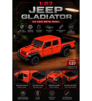 Jeep Gladiator Rubicon 1:27 Ölçek Kırmızı Metal Model Araba 20 cm Açılabilir Kapılı Diecast