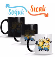 Minion Kung Fury Gru Fury Sihirli Kupa Bardak Porselen
