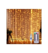 Perde Led 3x3m Askı Aparatlı Kumandalı 8 Fonksıyonlu 300 Ledli 10 Sarkıtlı Usb Girişli (STD)