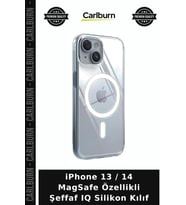 iPhone 13 / 14 MagSafe Özellikli Şeffaf IQ Silikon Kılıf Telefonaraci Akıllı Telefon Cihaz Kabı