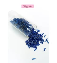 Uzun Boru Kesme Boncuk Çap 2mm Uzunluk 10 mm - 60 Gram - Lacivert - BNC272