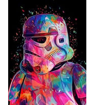 Starwars Klon Asker Sayılarla Boyama Seti 40x 50 cm (Tuvale Gerili)