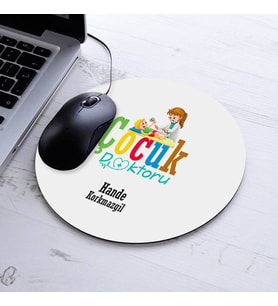 İsimli Çocuk Doktorlarına Özel Yuvarlak Mousepad