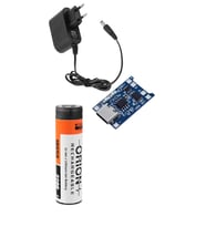 1 Adet Orion Li-ion Pil, TP4056 Type-C Korumalı 18650 Pil Şarj Devresi ve 5V 1A Adaptör