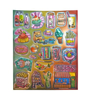 Metalik Sticker Stiker Defter Planlayıcı Etiket (QS002)-25x20 cm- Kek Pasta İçecek