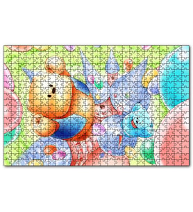 Cakapuzzle Ayı Bubu ve Balonlar Puzzle Yapboz MDF (Ahşap) (120 Parça)