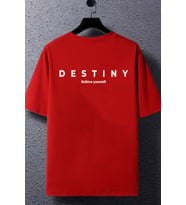 Unisex Destiny Baskılı T-shirt (Kırmızı)