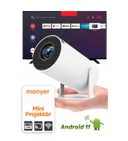 Taşınabilir Wi-Fi Akıllı Android Sinema Projektörü Ultra HD