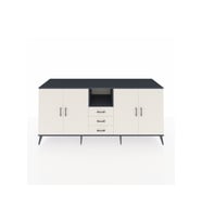 Kronos Konsol 3 Raflı 3 Çekmeceli 4 Kapaklı 220x59x99 Antrasit-Aytaşı/Aytaşı