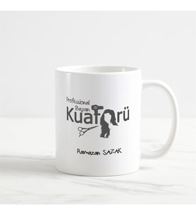 Kuaför Kupa Bardak (3. Tasarım) (Beyaz)