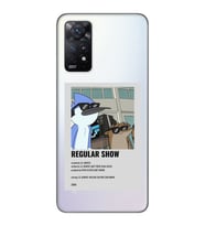 Redmi Note 11 Pro Uyumlu Regular Show Mordecai ve Rigby Desenli Şeffaf Telefon Kılıfı