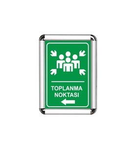Toplanma Noktası A3 Cerceveli Uyarı ve Yönlendirme Levhası