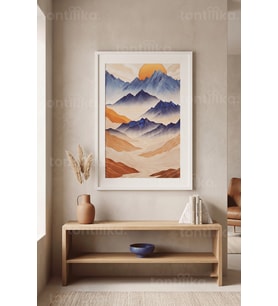 Doğa Manzaralı Minimalist 1. Kalite Ahşap Çerçeveli Tablo