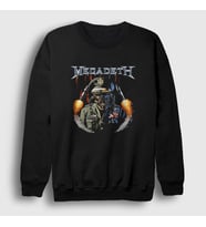 Presmono Unisex Siyah Rattlehead Megadeath Sweatshirt 390131tt