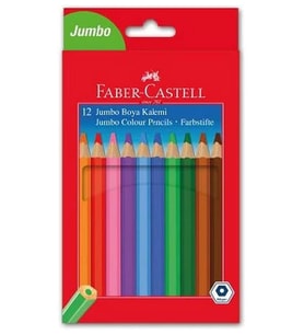 Kuru Boya Jumbo Tam Boy 12 Renk 1 Paket Karton Kutu Jumbo Kuru Boya Kalemi 12 Li Canlı Renkler Boya Kalemleri