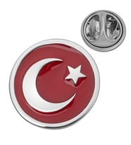 925 Ayar Gümüş Ay Yıldız Rozet