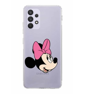 Samsung Galaxy A23  Kamera Korumalı  Kapak Minnie Mouse Tasarımlı  Şeffaf Kılıf