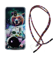 Xiaomi Redmi 8A 8 Pro 9C 9T 10C 11T Pro Kılıf Boyun Asklı Rasta Silikon Astronot Panda 1755