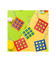 Neon Mini Taşınabilir Xox Anahtarlık Seti - Eğlenceli Ve Şık Parti Malzemesi (Kırmızı)