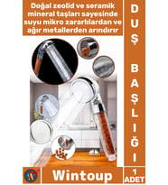 #DuşBaşlığı Zeolid Seramik Mineral Doğal Taş Cilt Boncuklu Su Tasarruflu Kireç Önleyici Duş Başlığı