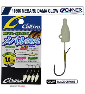 Owner Cultiva 11606 Mebaru Dama Glow Lrf Jighead 1.5gr No:8
