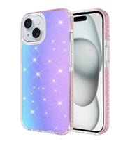 iPhone 15 Kılıf Parlak Renk Geçişli Velle Kılıf (Pembe)