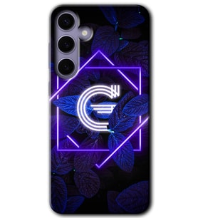 Galaxy S24 Plus Kılıf HD Desen Baskılı Kılıf - Dark Neon Yaprak G Harfi