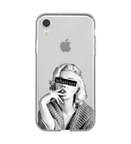 Iphone XR Uyumlu Marilyn Monroe Desenli Şeffaf Telefon Kılıfı
