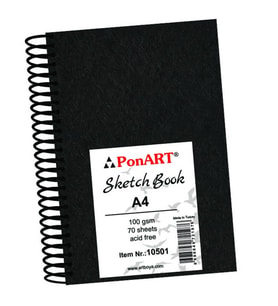 Ponart Skecth Book 100 gr A4 70 Yaprak (Yandan Spiralli) 
