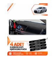 MITSUBISHI LANCER (2007-2015) Uyumlu Ön Torpido Koruma Kılıfı Halısı - Siyah