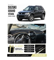 SUZUKI GRAND VİTARA (2006-2012) Uyumlu Torpido Örtüsü Torpido Kılıfı - Siyah Bej