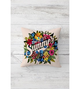 The Best Summer Çift Tarafı Baskılı Gizli Fermuarlı Yastık Kılıfı Kırlent Koltuk Yastık Kılıfı (Çok Renkli)