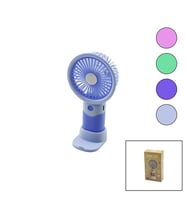 USB ŞARJLI MİNİ EL FANI ÇAP:8.4 - Y:16CM SABİT BAŞLIK 3-KADEME HIZT ELEFONLUKLU MASAÜSTÜ AYAK VANTİLATÖR (5343)